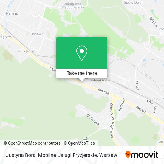 Justyna Boral Mobilne Usługi Fryzjerskie map