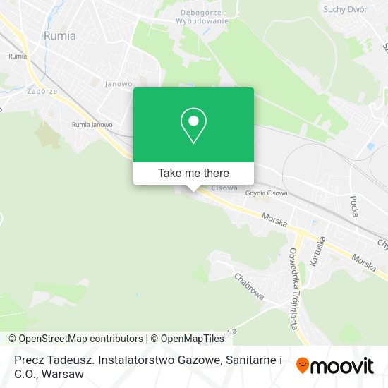 Precz Tadeusz. Instalatorstwo Gazowe, Sanitarne i C.O. map