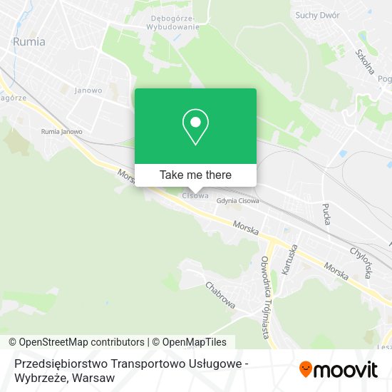 Карта Przedsiębiorstwo Transportowo Usługowe - Wybrzeże