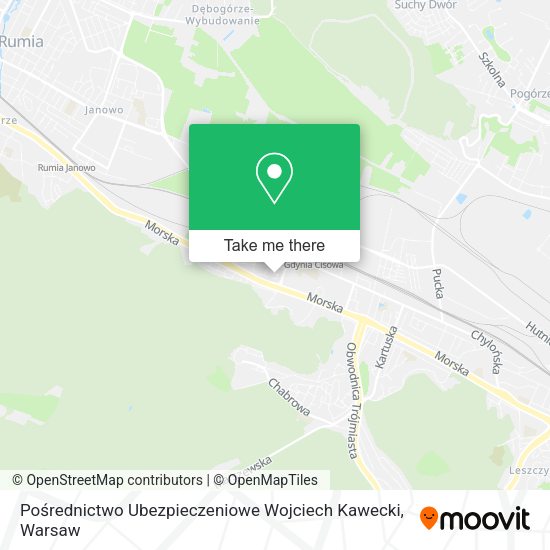 Pośrednictwo Ubezpieczeniowe Wojciech Kawecki map