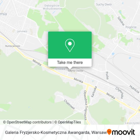 Galeria Fryzjersko-Kosmetyczna Awangarda map