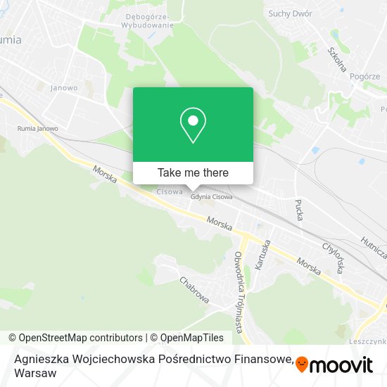 Agnieszka Wojciechowska Pośrednictwo Finansowe map