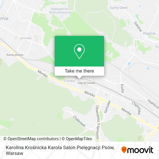 Карта Karolina Krośnicka Karola Salon Pielęgnacji Psów