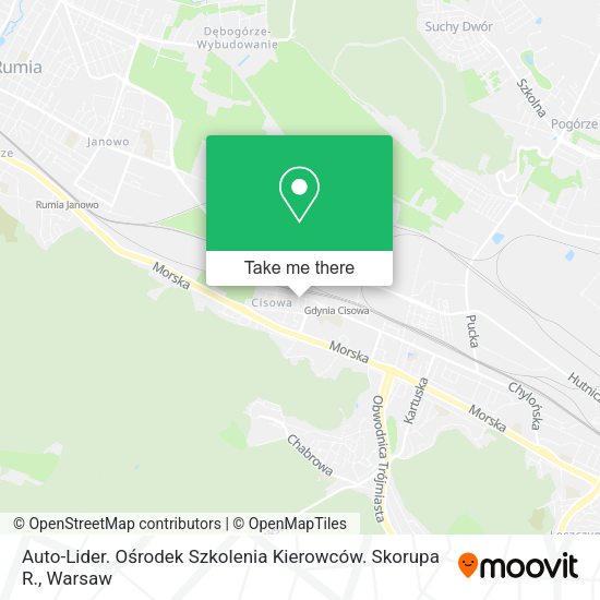 Auto-Lider. Ośrodek Szkolenia Kierowców. Skorupa R. map