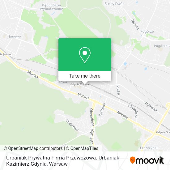 Карта Urbaniak Prywatna Firma Przewozowa. Urbaniak Kazimierz Gdynia