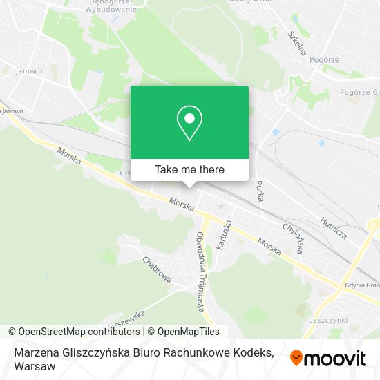 Marzena Gliszczyńska Biuro Rachunkowe Kodeks map