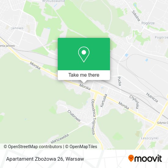 Apartament Zbożowa 26 map