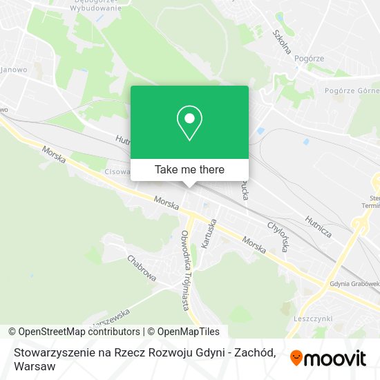 Stowarzyszenie na Rzecz Rozwoju Gdyni - Zachód map