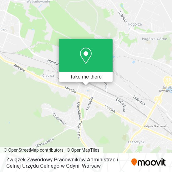 Związek Zawodowy Pracowników Administracji Celnej Urzędu Celnego w Gdyni map