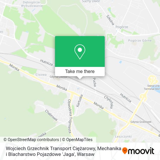 Wojciech Grzechnik Transport Ciężarowy, Mechanika i Blacharstwo Pojazdowe 'Jaga' map