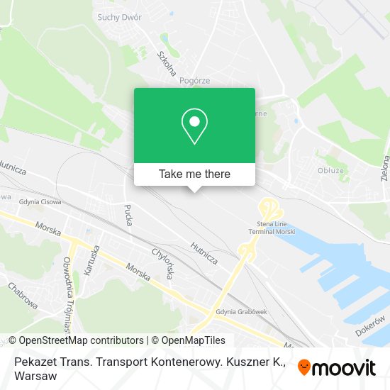 Pekazet Trans. Transport Kontenerowy. Kuszner K. map