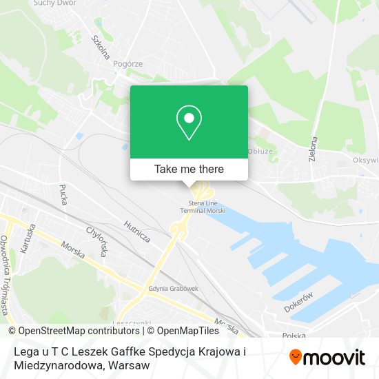 Lega u T C Leszek Gaffke Spedycja Krajowa i Miedzynarodowa map