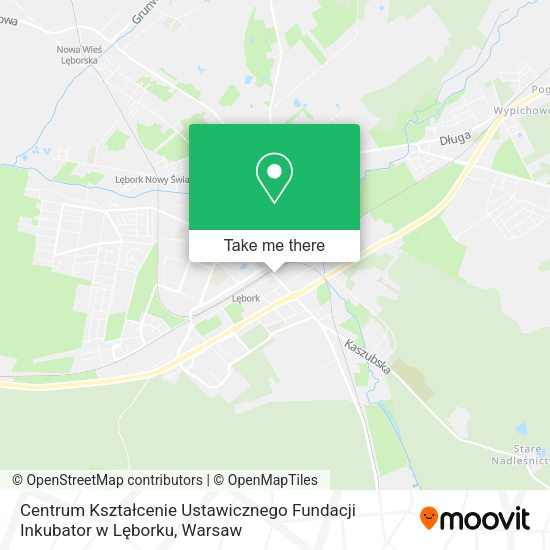 Centrum Kształcenie Ustawicznego Fundacji Inkubator w Lęborku map