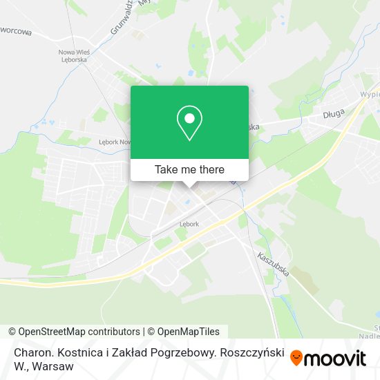 Charon. Kostnica i Zakład Pogrzebowy. Roszczyński W. map