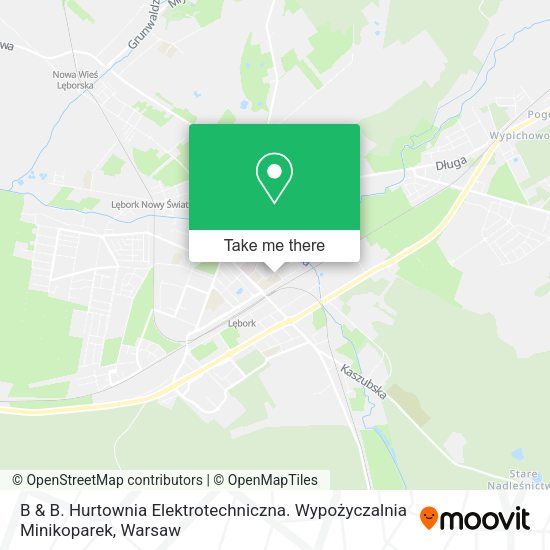 B & B. Hurtownia Elektrotechniczna. Wypożyczalnia Minikoparek map