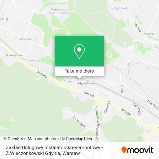 Zakład Usługowy Instalatorsko-Remontowy - Z.Wieczonkowski Gdynia map