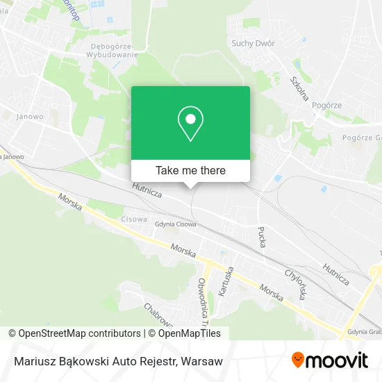 Карта Mariusz Bąkowski Auto Rejestr