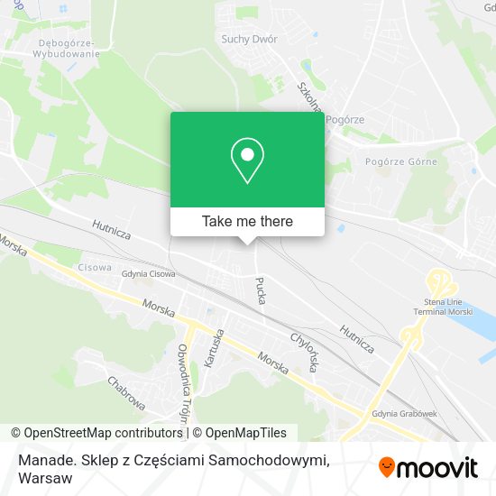 Manade. Sklep z Częściami Samochodowymi map