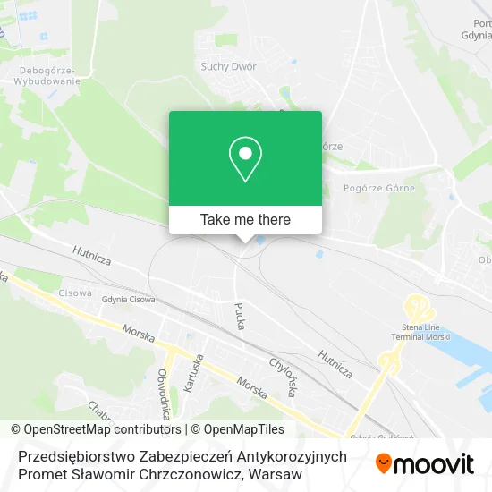 Карта Przedsiębiorstwo Zabezpieczeń Antykorozyjnych Promet Sławomir Chrzczonowicz