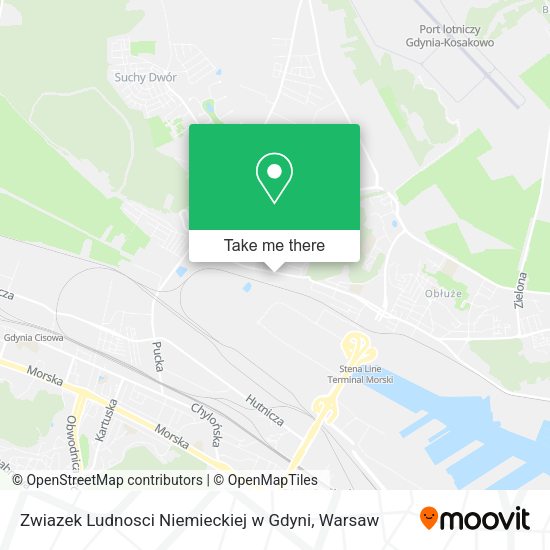 Zwiazek Ludnosci Niemieckiej w Gdyni map