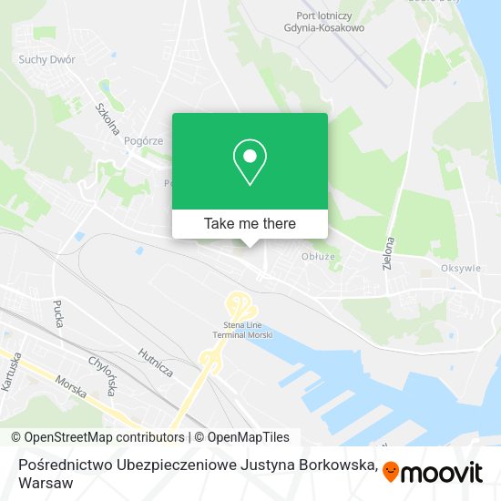 Pośrednictwo Ubezpieczeniowe Justyna Borkowska map