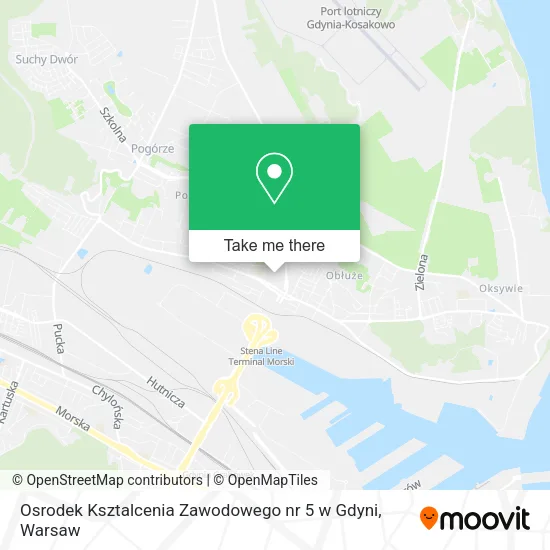 Карта Osrodek Ksztalcenia Zawodowego nr 5 w Gdyni