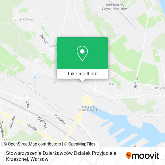 Stowarzyszenie Dzierżawców Działek Przyjaciele Krzesznej map