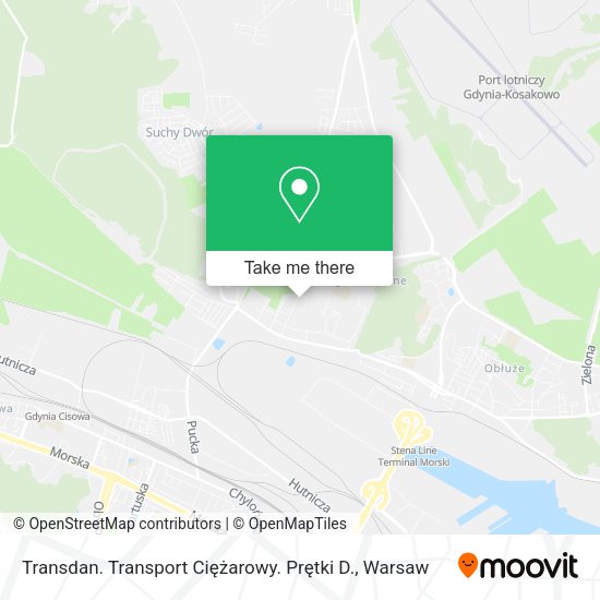 Transdan. Transport Ciężarowy. Prętki D. map