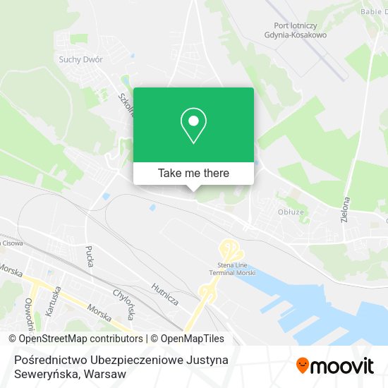 Pośrednictwo Ubezpieczeniowe Justyna Seweryńska map