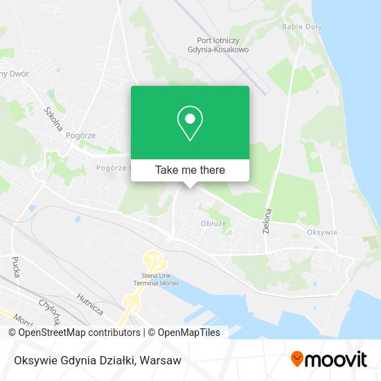 Oksywie Gdynia Działki map