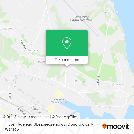 Tidon. Agencja Ubezpieczeniowa. Donorowicz A. map