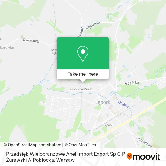 Przedsięb Wielobranżowe Anel Import Export Sp C P Żurawski A Pobłocka map