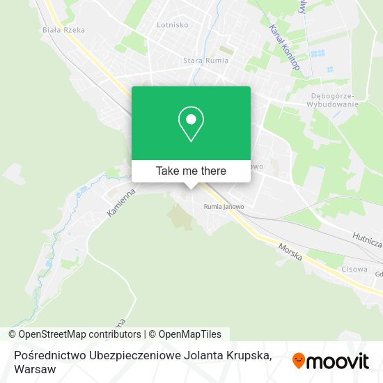 Pośrednictwo Ubezpieczeniowe Jolanta Krupska map