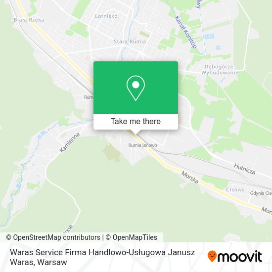 Карта Waras Service Firma Handlowo-Usługowa Janusz Waras