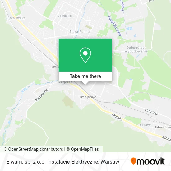 Карта Elwam. sp. z o.o. Instalacje Elektryczne