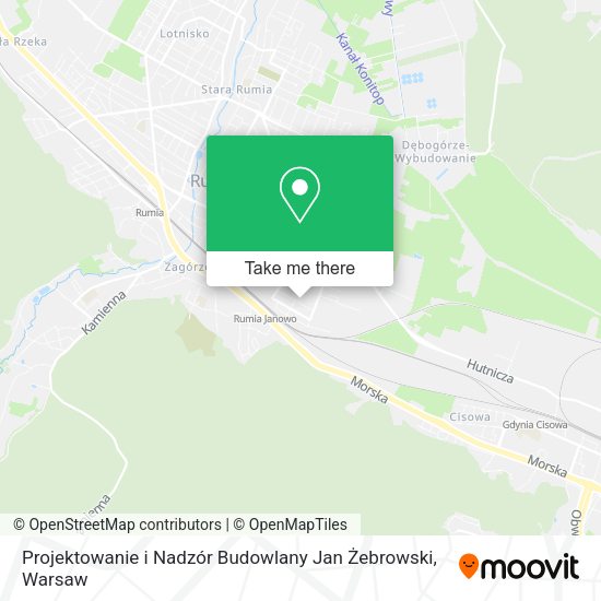 Projektowanie i Nadzór Budowlany Jan Żebrowski map