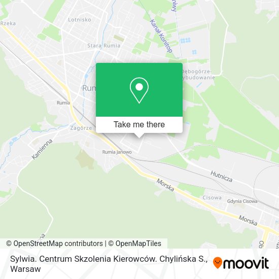 Sylwia. Centrum Skzolenia Kierowców. Chylińska S. map