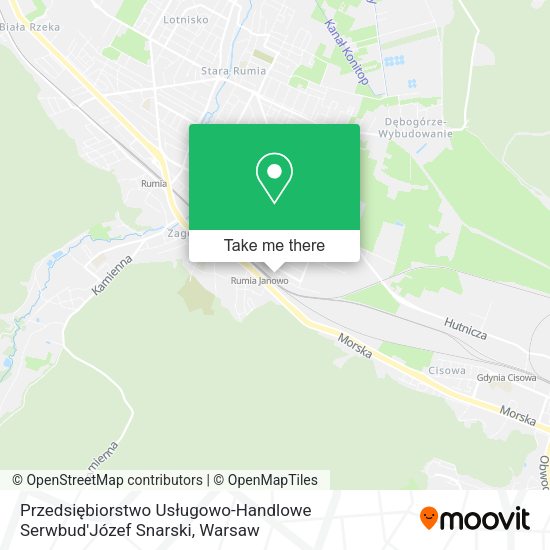 Карта Przedsiębiorstwo Usługowo-Handlowe Serwbud'Józef Snarski