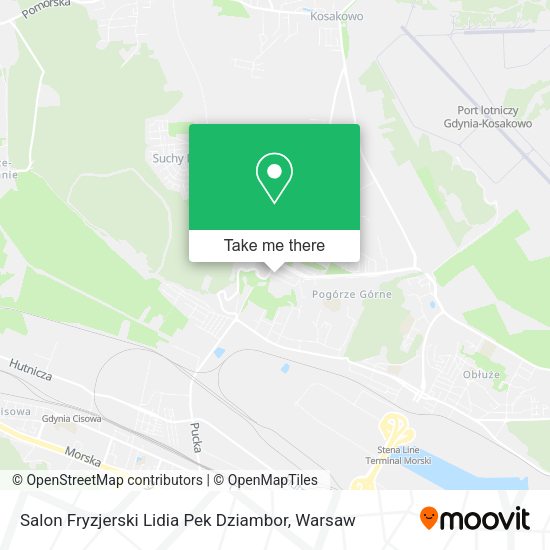 Salon Fryzjerski Lidia Pek Dziambor map