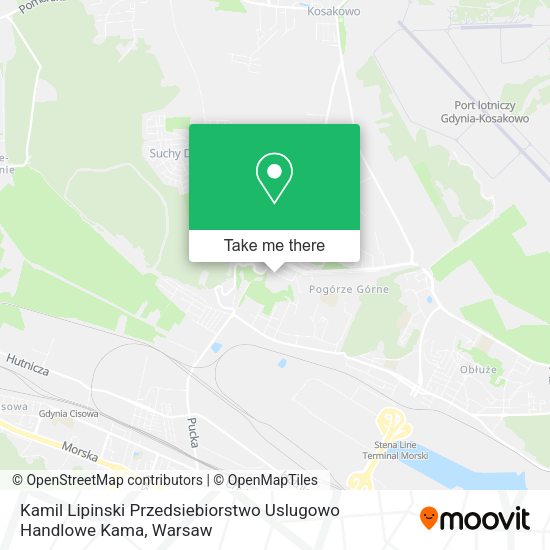 Kamil Lipinski Przedsiebiorstwo Uslugowo Handlowe Kama map