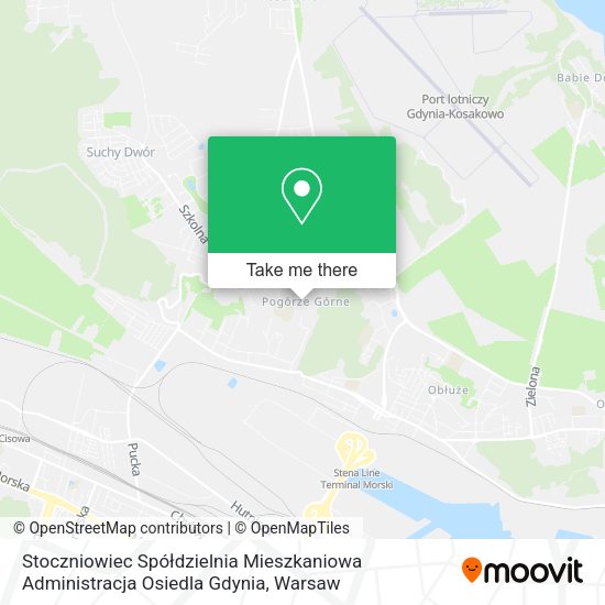 Stoczniowiec Spółdzielnia Mieszkaniowa Administracja Osiedla Gdynia map