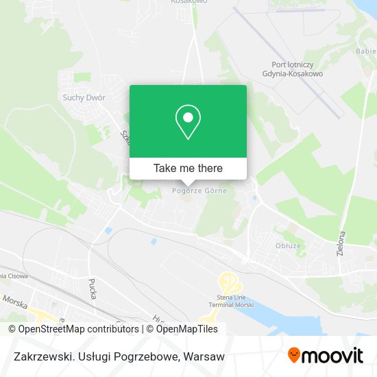 Zakrzewski. Usługi Pogrzebowe map