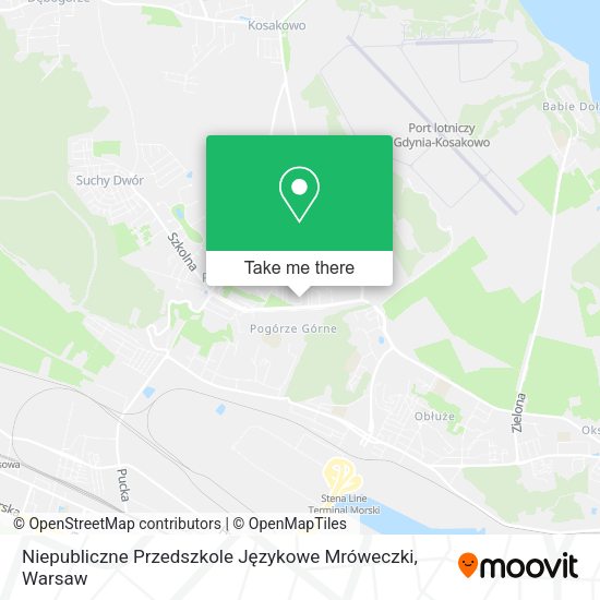 Карта Niepubliczne Przedszkole Językowe Mróweczki