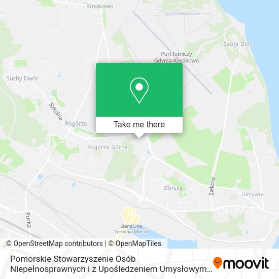 Pomorskie Stowarzyszenie Osób Niepełnosprawnych i z Upośledzeniem Umysłowym Radość map