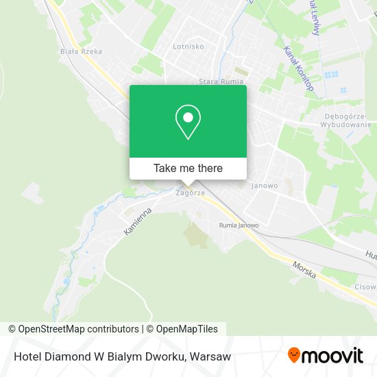 Hotel Diamond W Bialym Dworku map