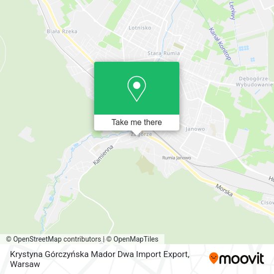 Карта Krystyna Górczyńska Mador Dwa Import Export