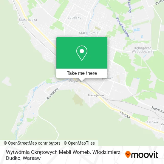 Карта Wytwórnia Okrętowych Mebli Womeb. Włodzimierz Dudko