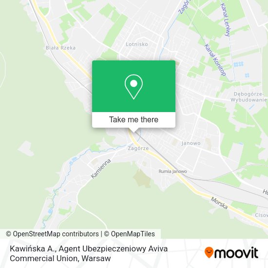 Kawińska A., Agent Ubezpieczeniowy Aviva Commercial Union map