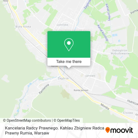 Kancelaria Radcy Prawnego. Kahlau Zbigniew Radca Prawny Rumia map