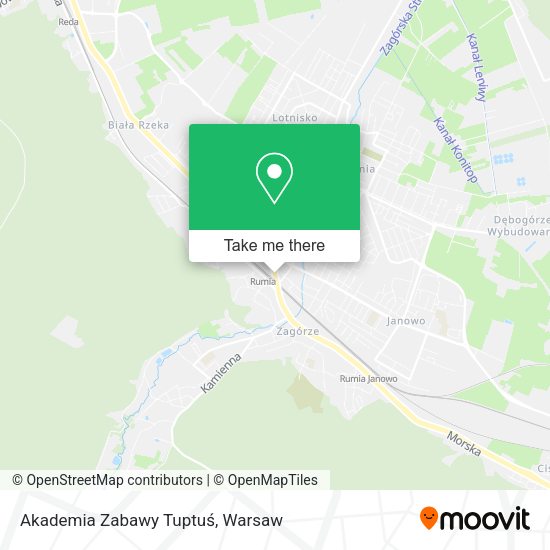 Akademia Zabawy Tuptuś map